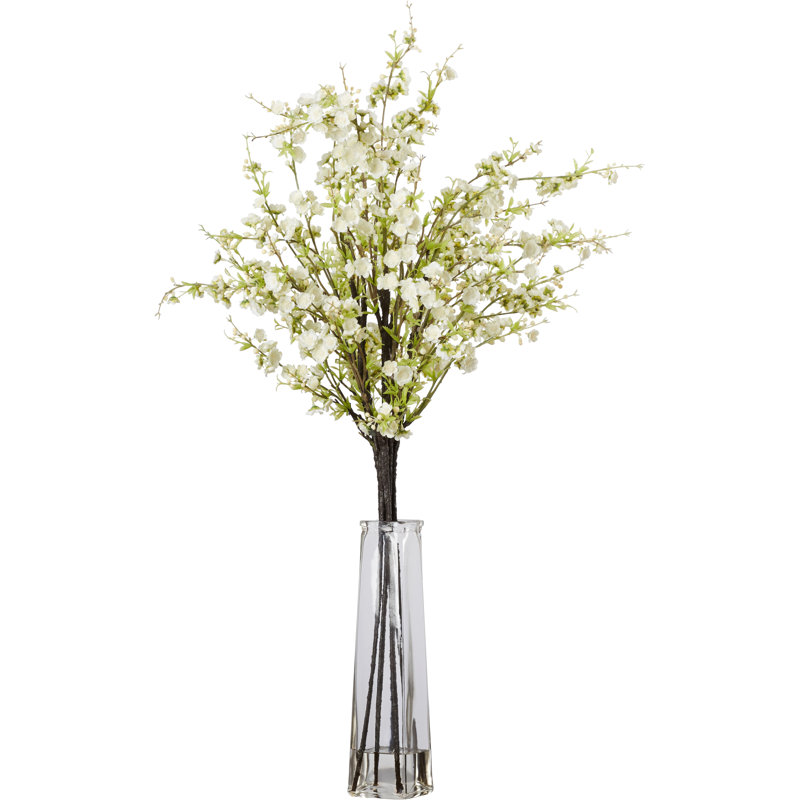 Cherry Blossoms with Vase Silk Floral Arrangements & Reviews AllModern